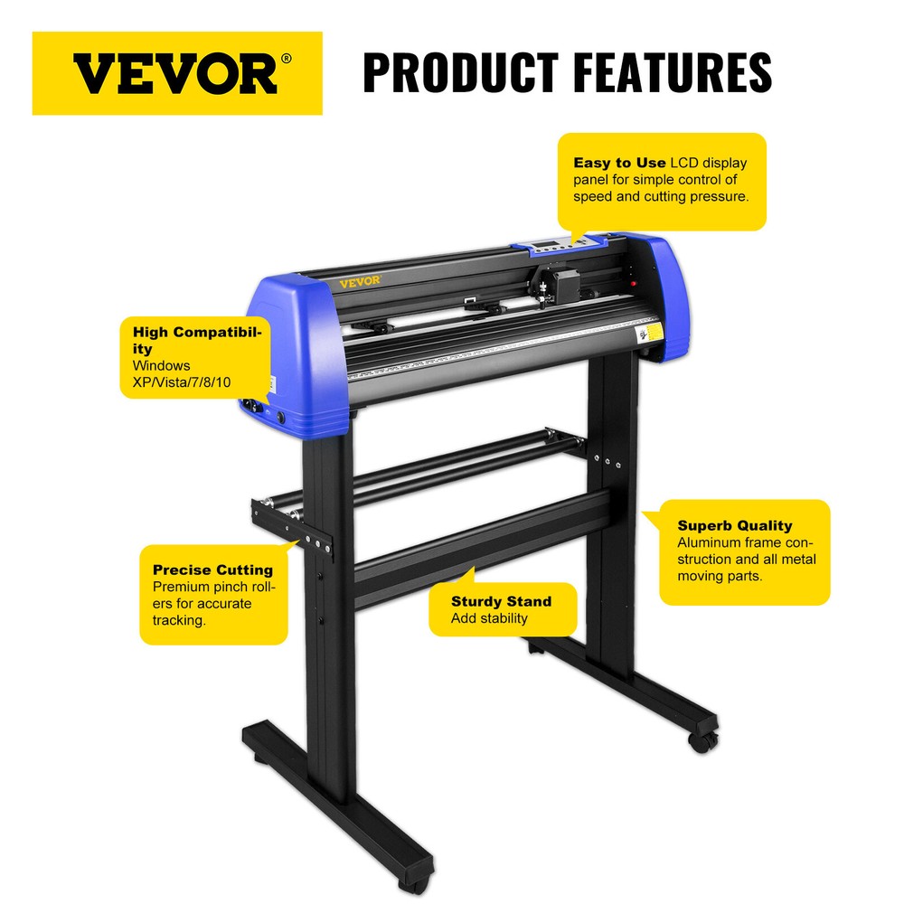 VEVOR 28" Vinyl Cutter/Plotter Cutting Machine w/Signmaster Software 20 Blades