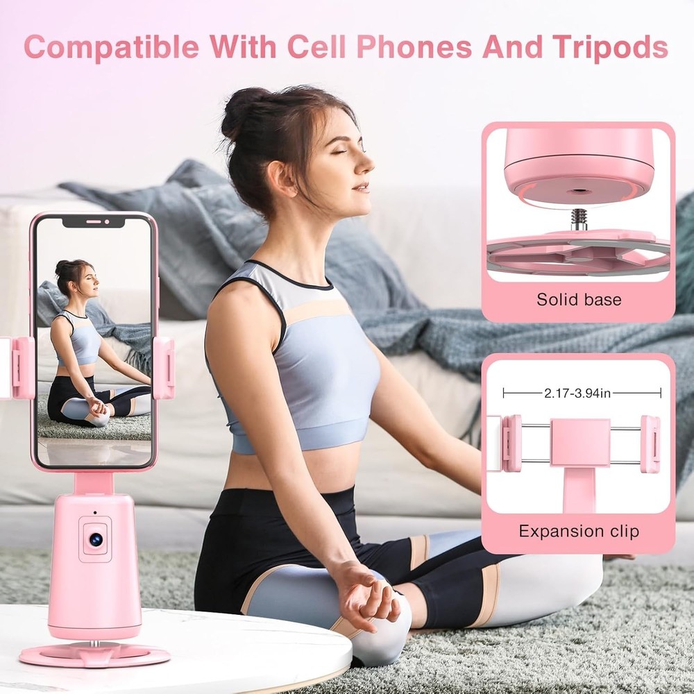 360° Auto Face Tracking Tripod: Gesture Control & Remote for Effortless Vlogging