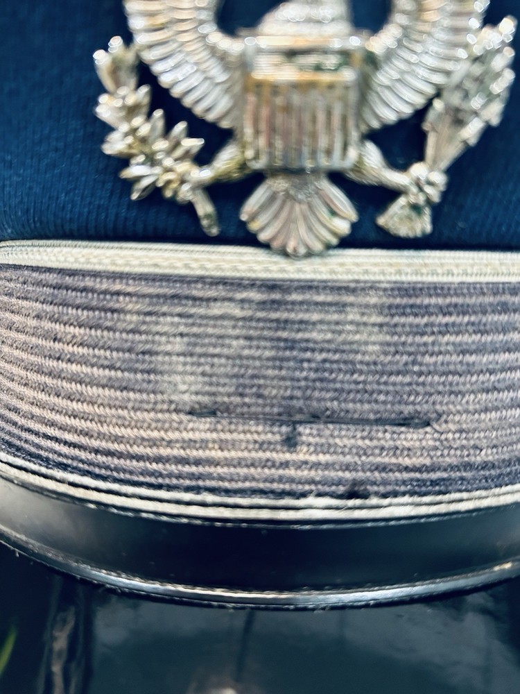 Navy Blue Military Cap With Eagle Pin.