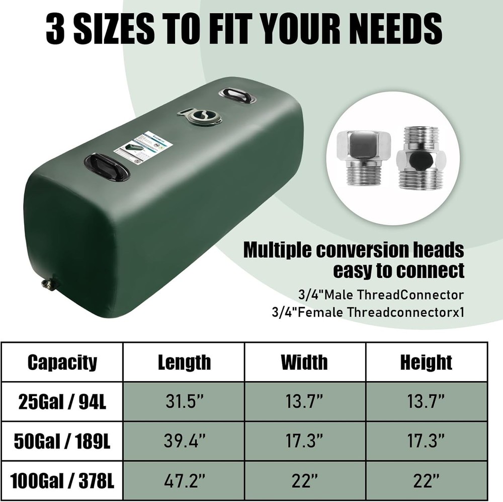 Drinking Water Storage Container,Portable Water Storage Bladder, RV Foldable Wat