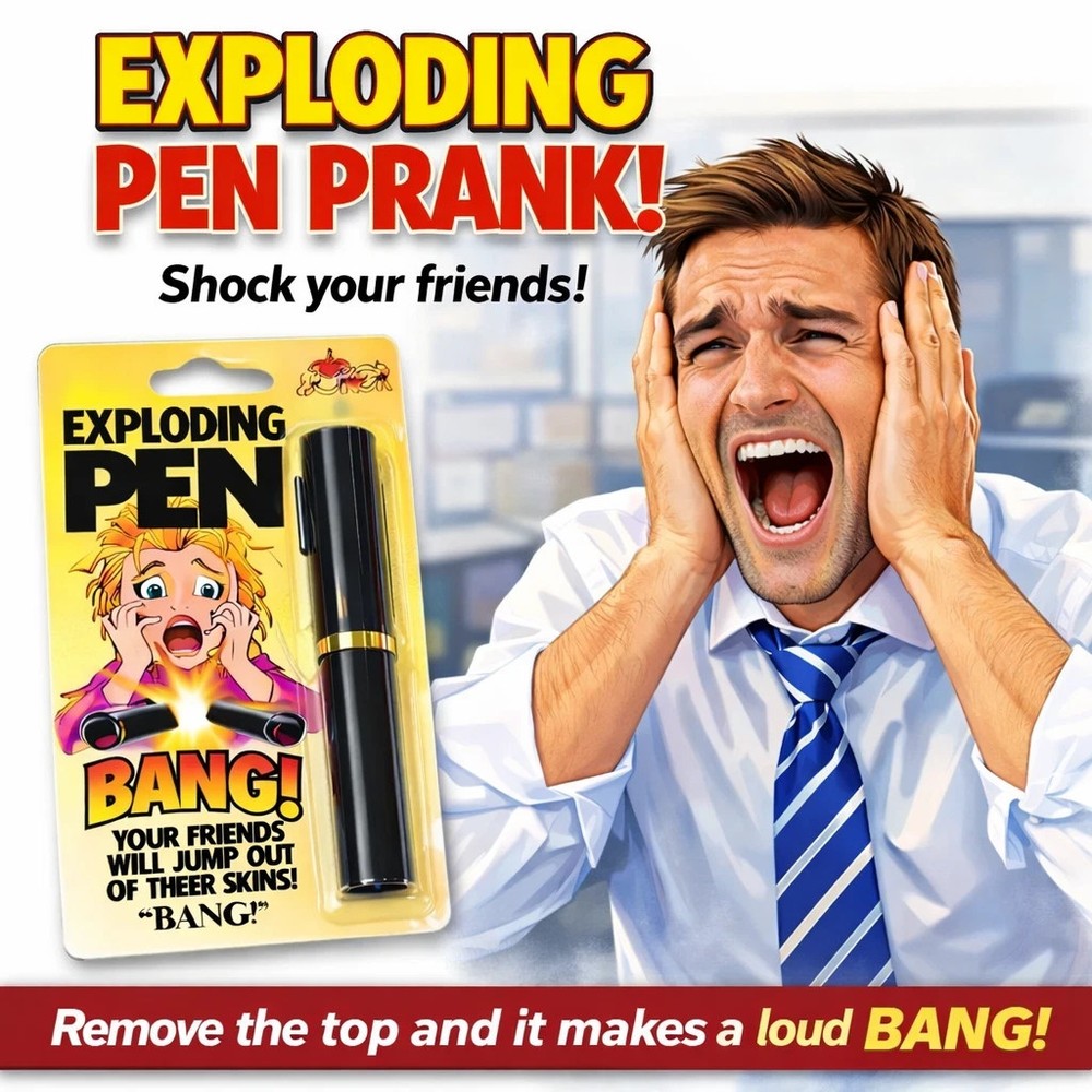 EXPLODING PEN JOKE PRANK GAG (Includes 40 shots!)