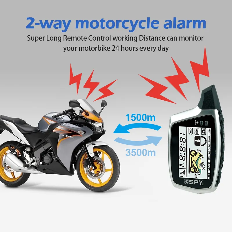 Motorcycle Alarm With Remote Engine Start Shock Sensor And Microwave Sensor