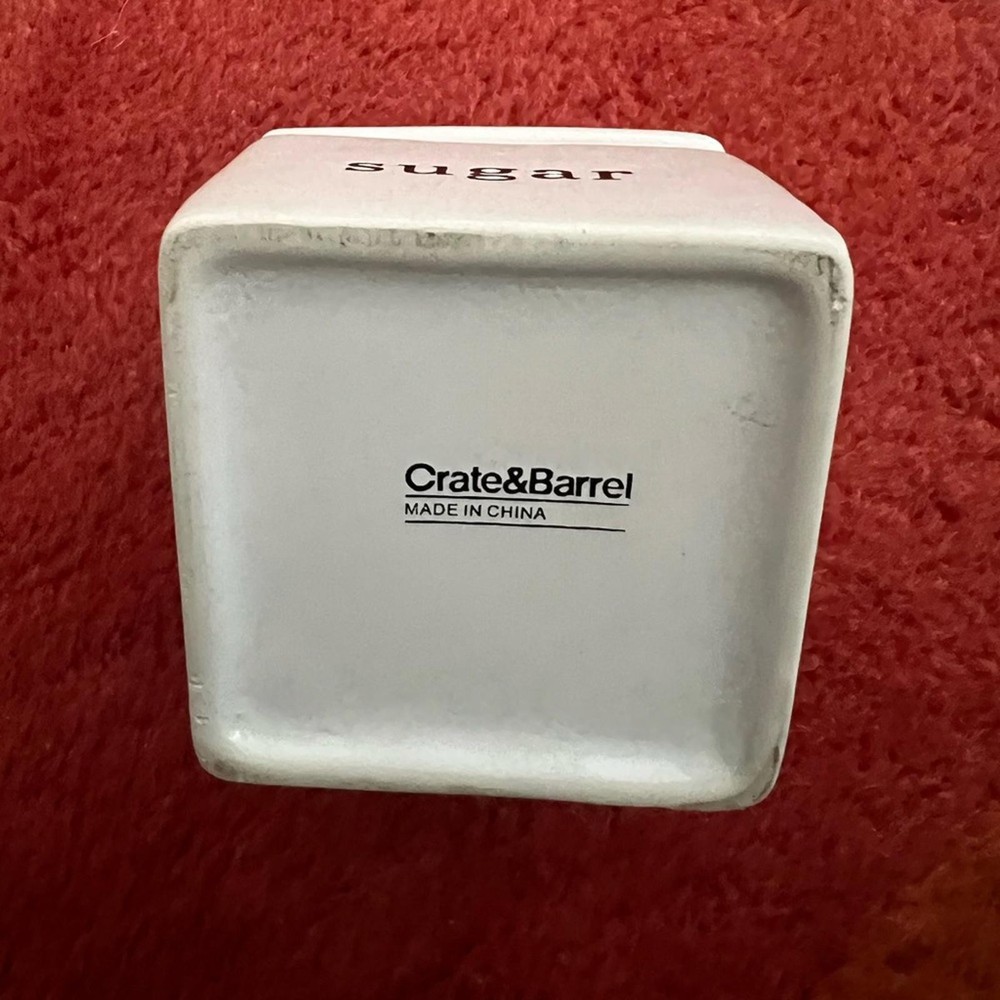 Crate&Barrel White Sugar Container
