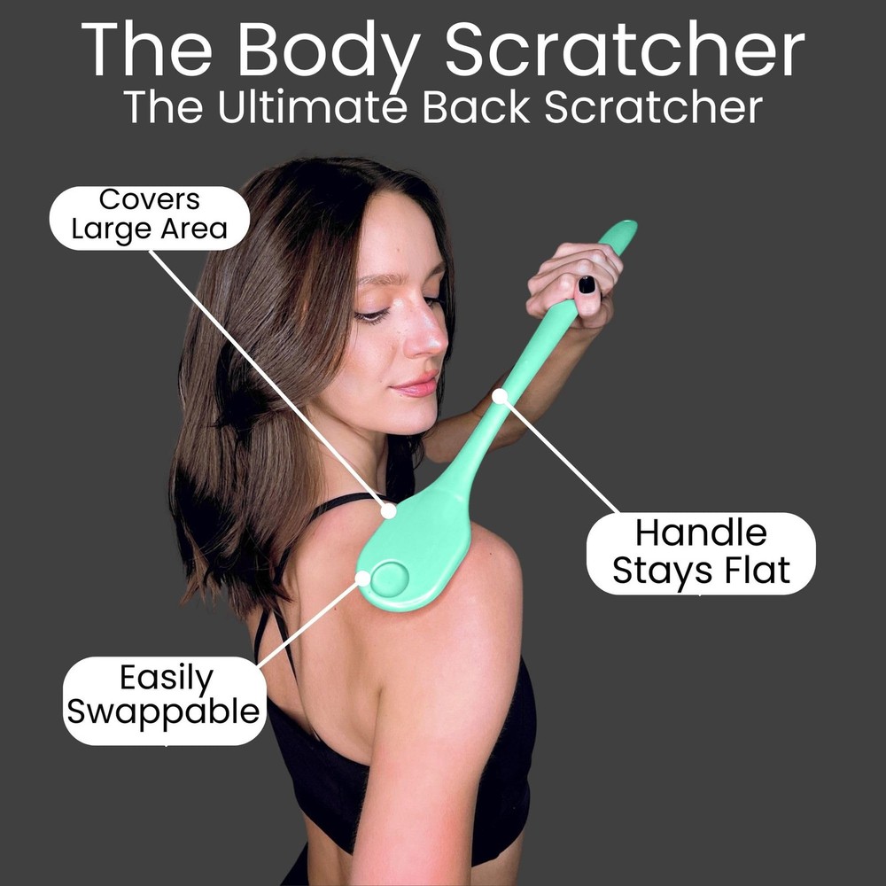 The Ultimate Back Scratcher, Scalp Massager, 18" Fixed Handle, Teal