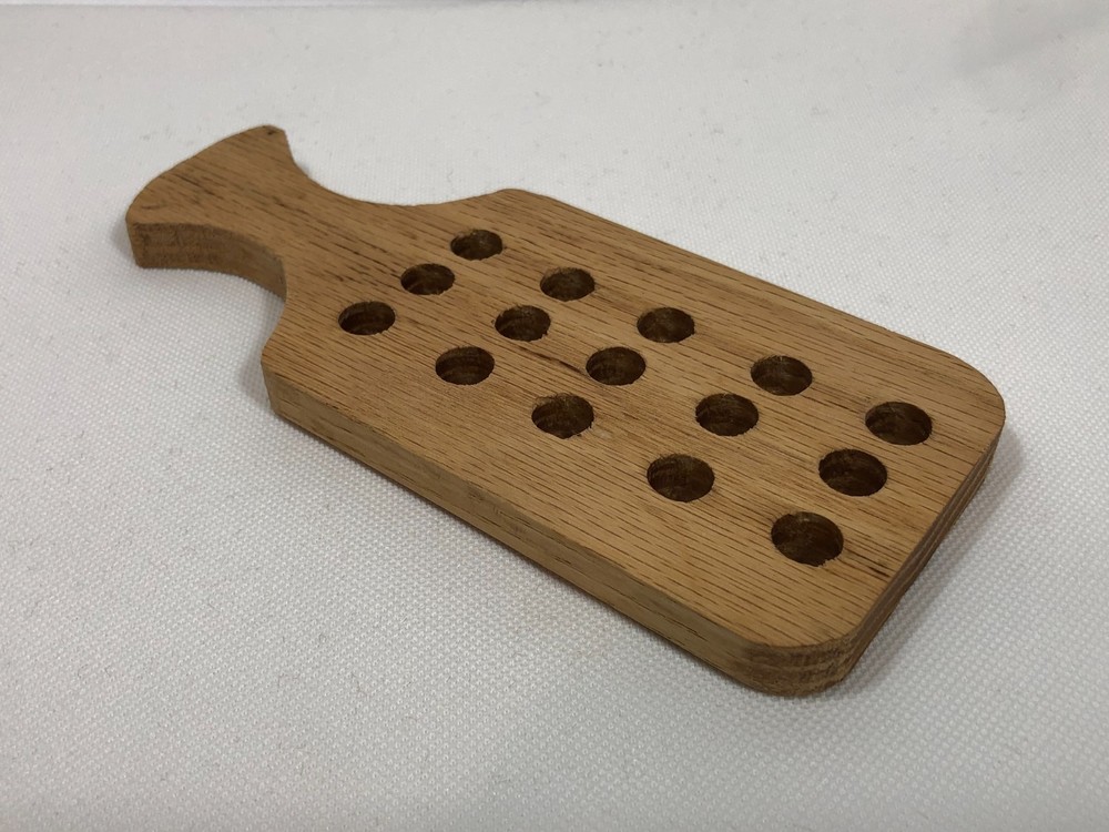 HANDMADE MUZZLELOADER ROUND BALL LOADING BLOCK ~ .45 CAL, 15 ROUNDS ~ VGC