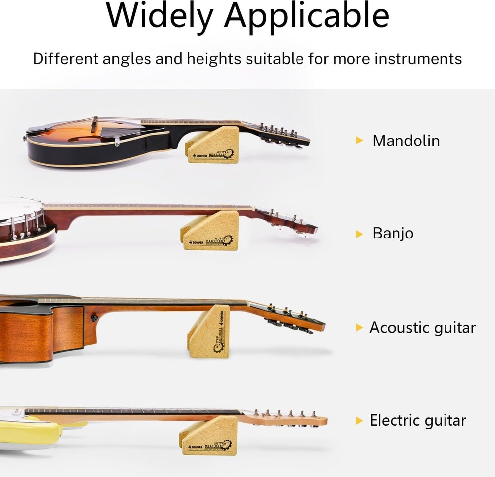 Donner Guitar Neck Rest Cradle, Bench Support Pillow for String...