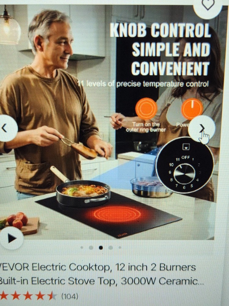 vevor stove top 2 burner