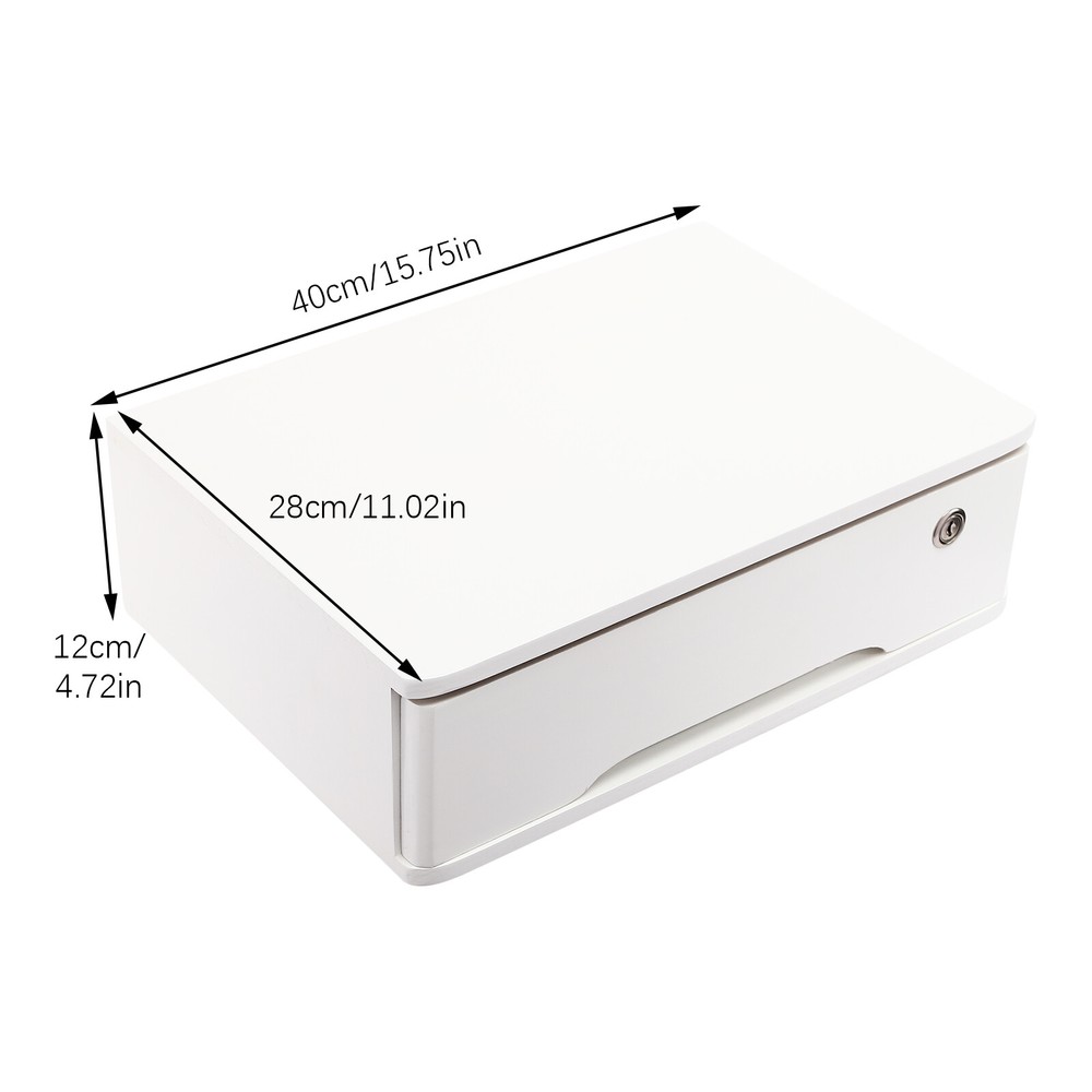 Desktop Storage Organizer With Lockable Drawer Home Office, Desktop Storage Box
