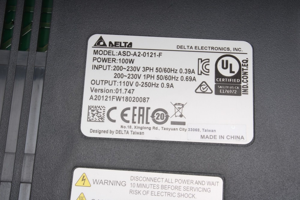 Delta ASD-A2-0121-F Servo Drive