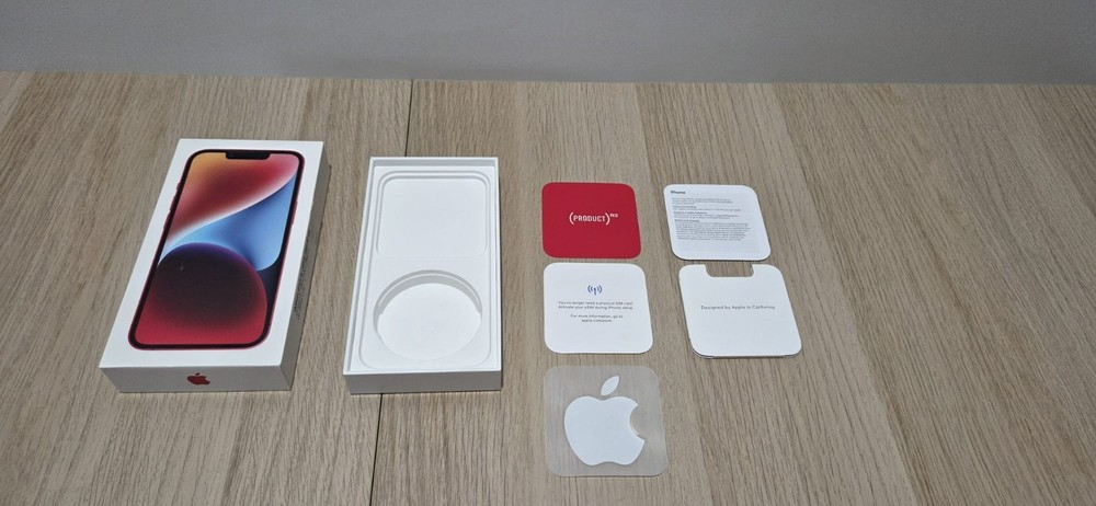 Apple iPhone 14 RED Genuine Empty Box 128 GB
