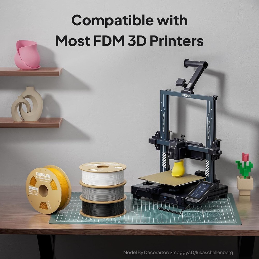 DEEPLEE PLA Basic 1.75mm 3D Printer Filament, 3D Printing Filament with Dimensio