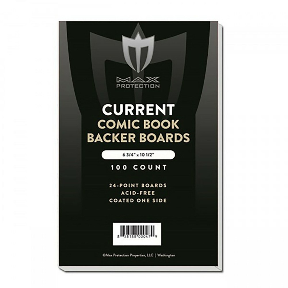 100 Max Pro Current /Modern Comic Book Acid Free Backing Boards white backers