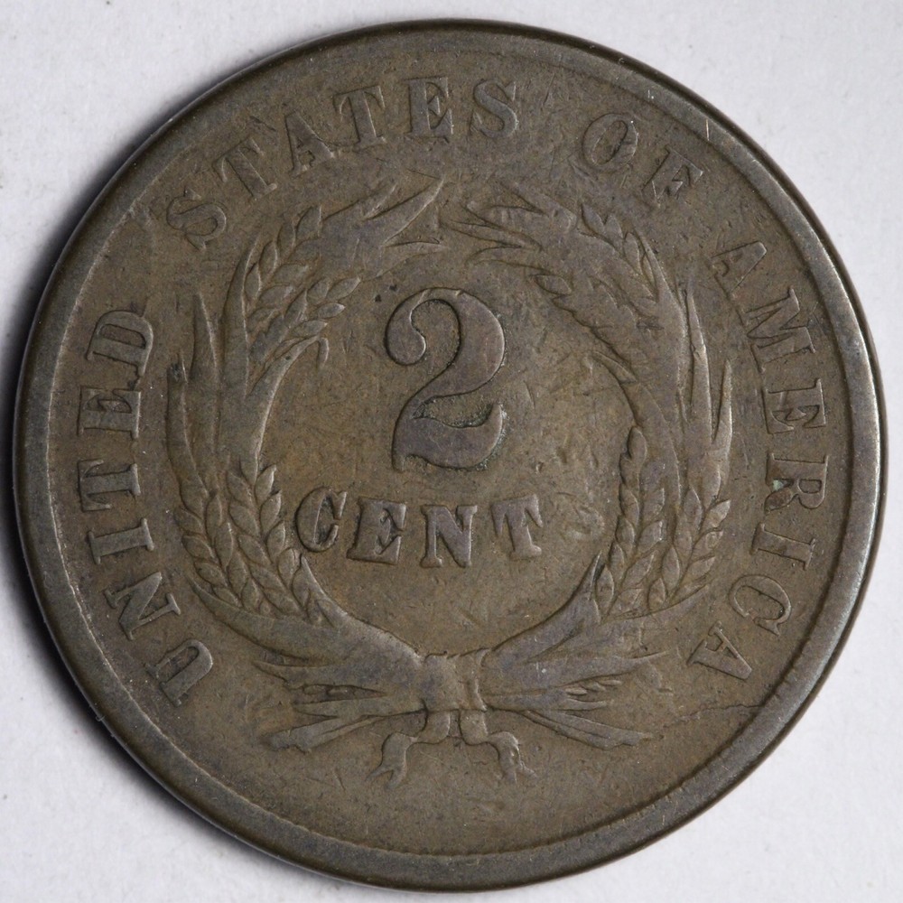 1864 RPD Two Cent Piece FINE VF E173 DTCO