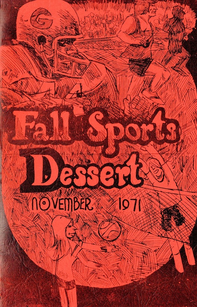 1971 Gladstone Oregon High School Fall Sports Dessert Program