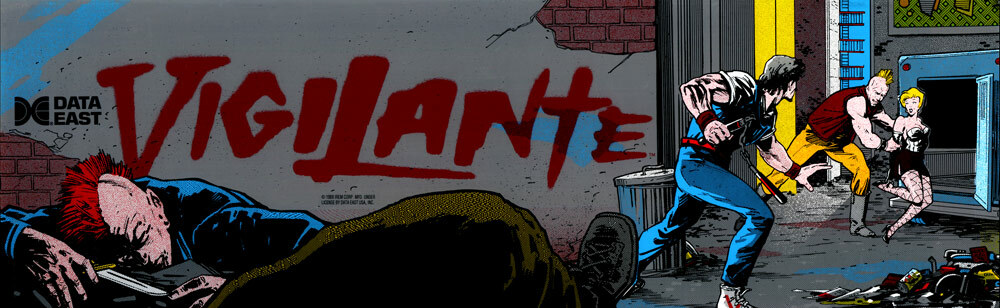 Vigilante Arcade Marquee 26" x 8"