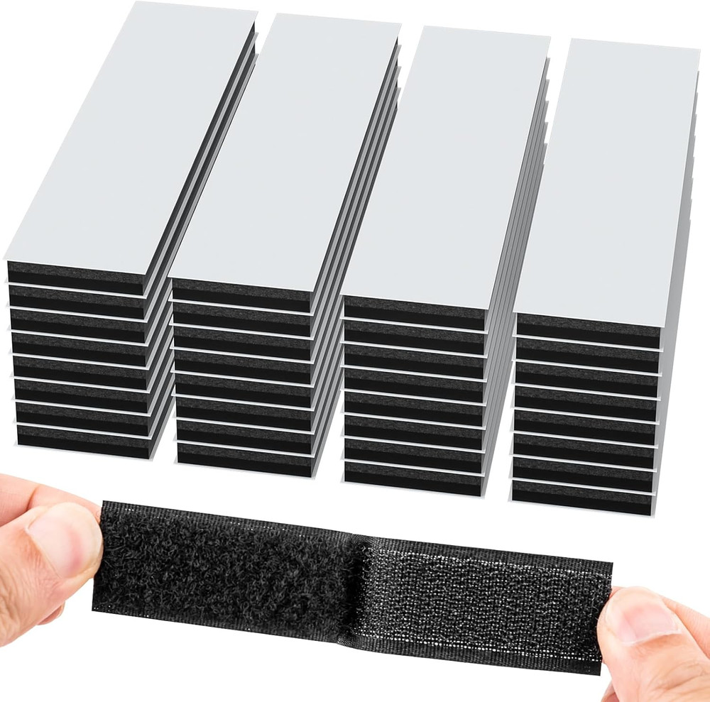 32 Sets Hook and Loop Strips with Adhesive 1X4 Inch Strips for Home Office