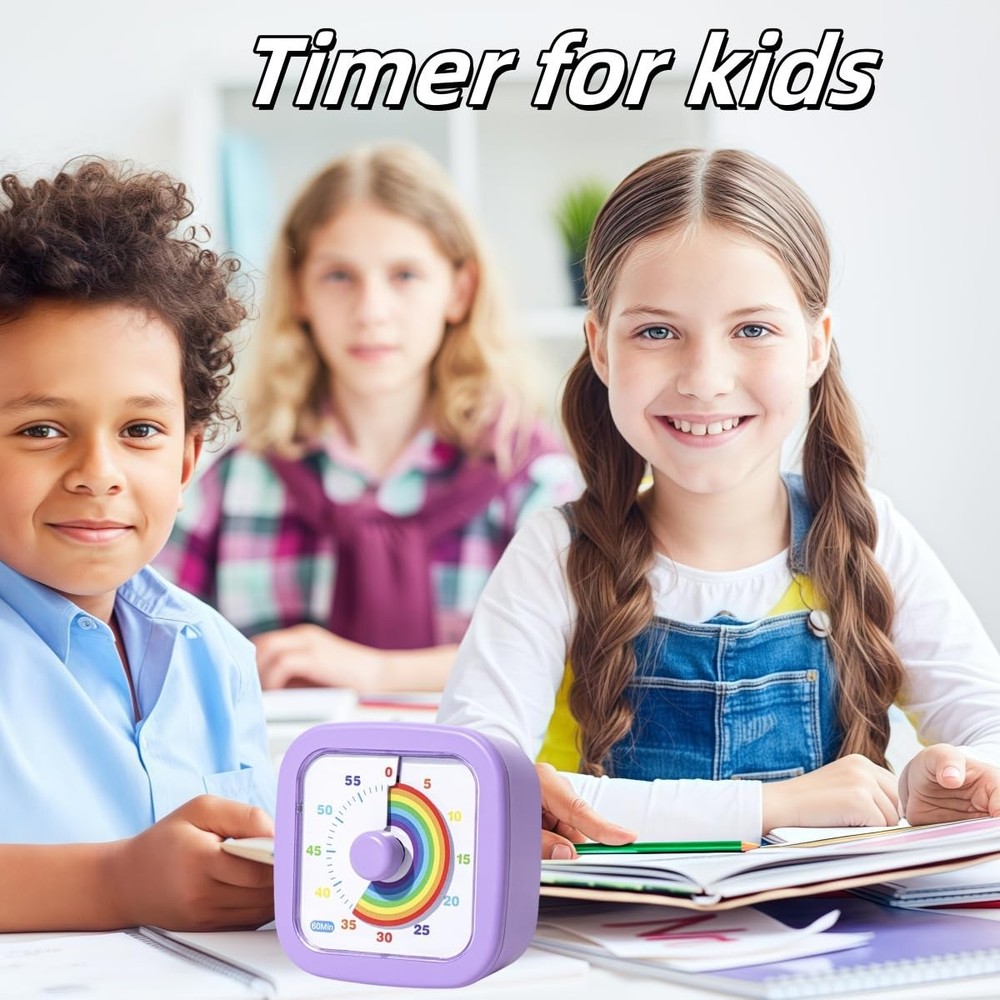 Kids Visual Timer Cute Rainbow 60 Minute Countdown Timer Time Management for...