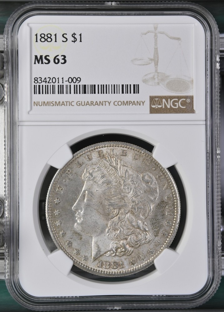 1881 S Morgan Silver Dollar NGC MS-63