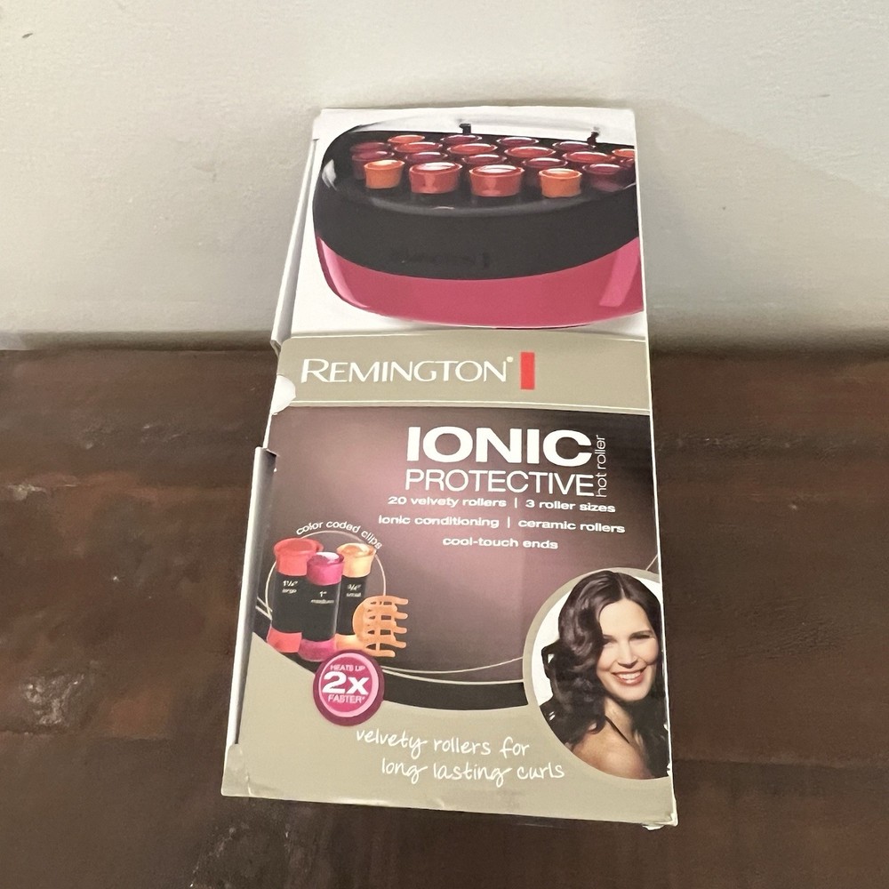 New Remington Ionic Protection 20 Velvety Hot Rollers Color Coded Clips H5600