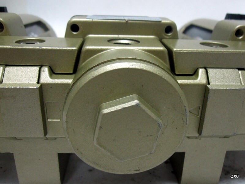 MISSING GAUGE Three Unit Combo Compressed 1/2" NPT Air Filter Regulator