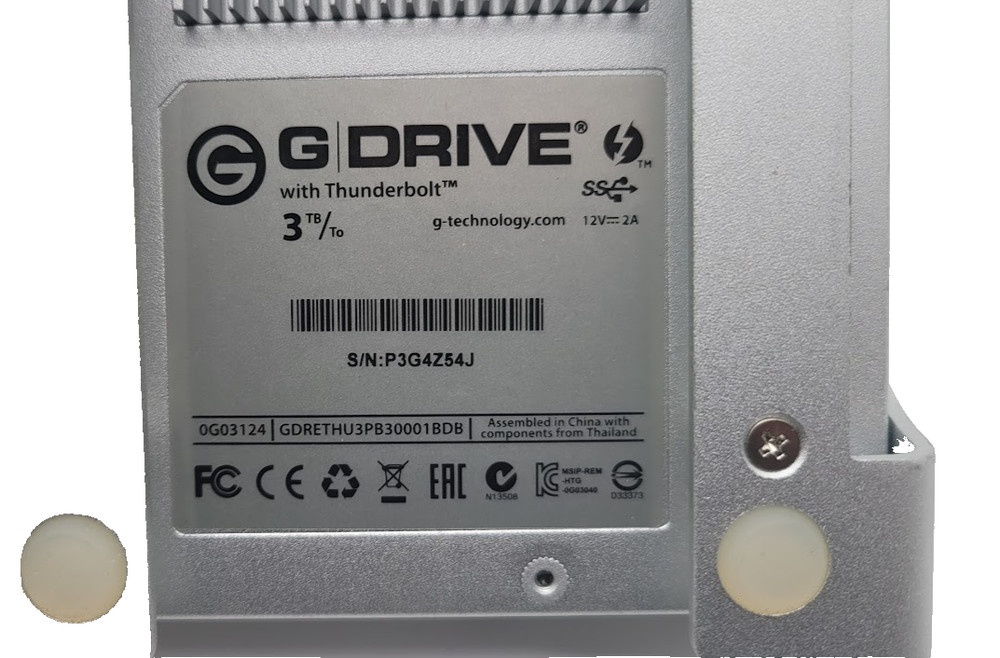 G-Technology G-Drive 3TB Desktop External HDD |with No power adapter