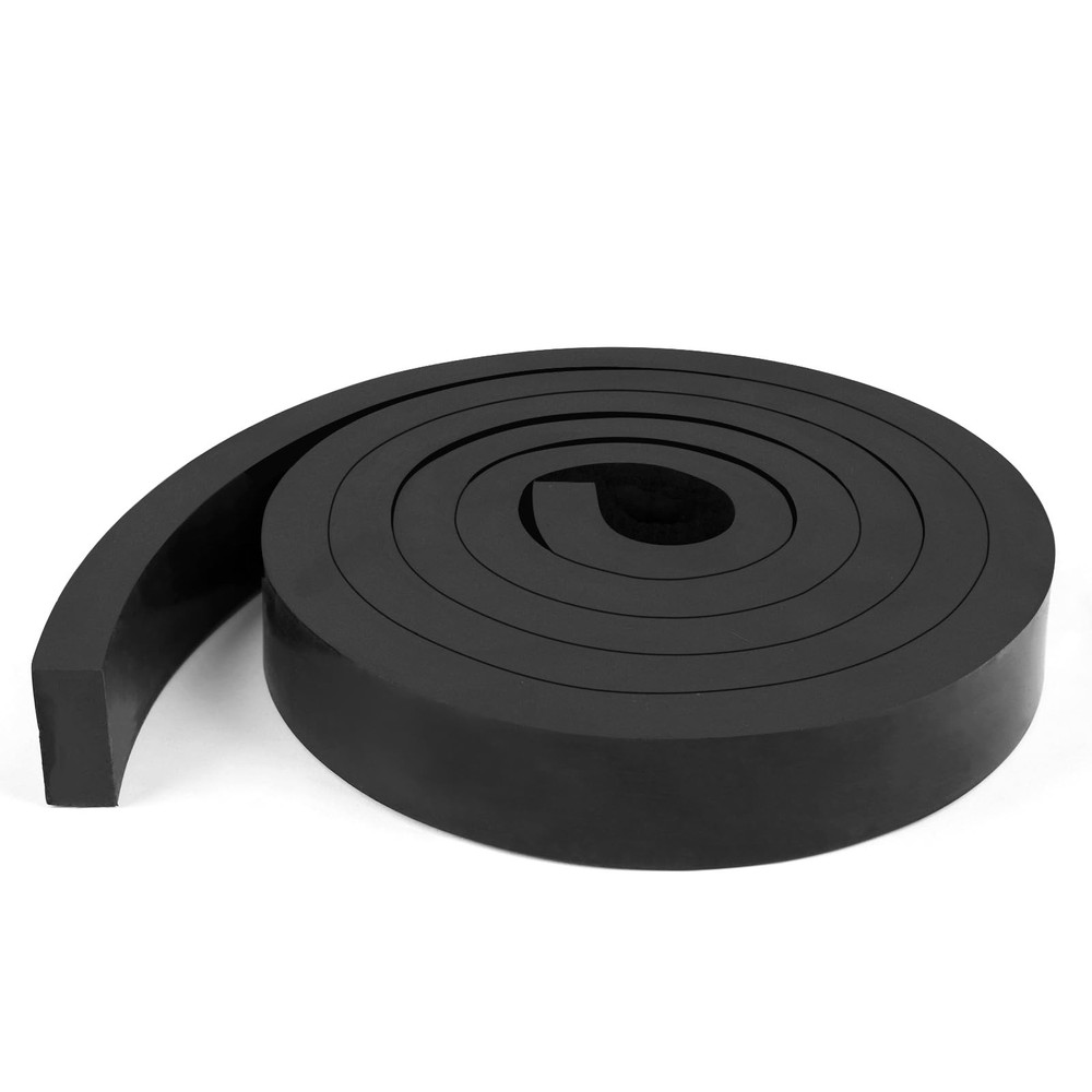 Solid Rubber Strips Rolls, 1/2" Thick x 1" Wide x 60" Long Neoprene Rubber Sh...