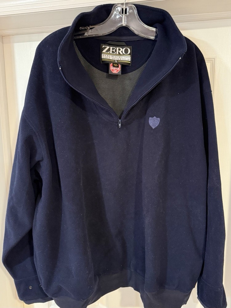 Zero Restriction Windproof Golf 1/4 Zip Pullover XXL Navy Blue
