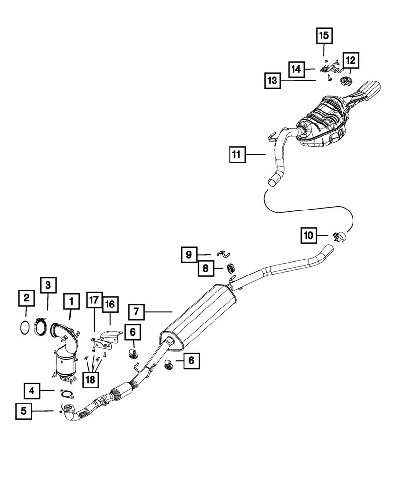 Genuine Mopar Exhaust Support Isolator 68201396AA