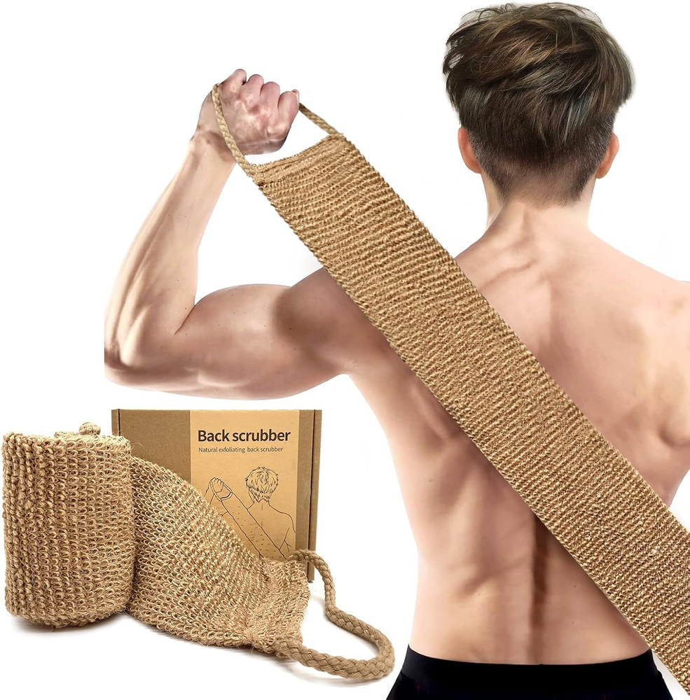 Extra Rough Exfoliating Back Scrubber,Natural Body Exfoliator for Workers Athlet