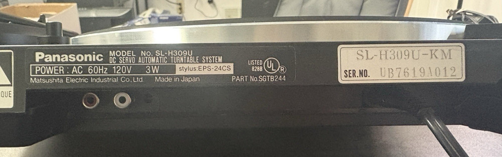 Panasonic Belt Drive Automatic Turntable Record Player SL-H309