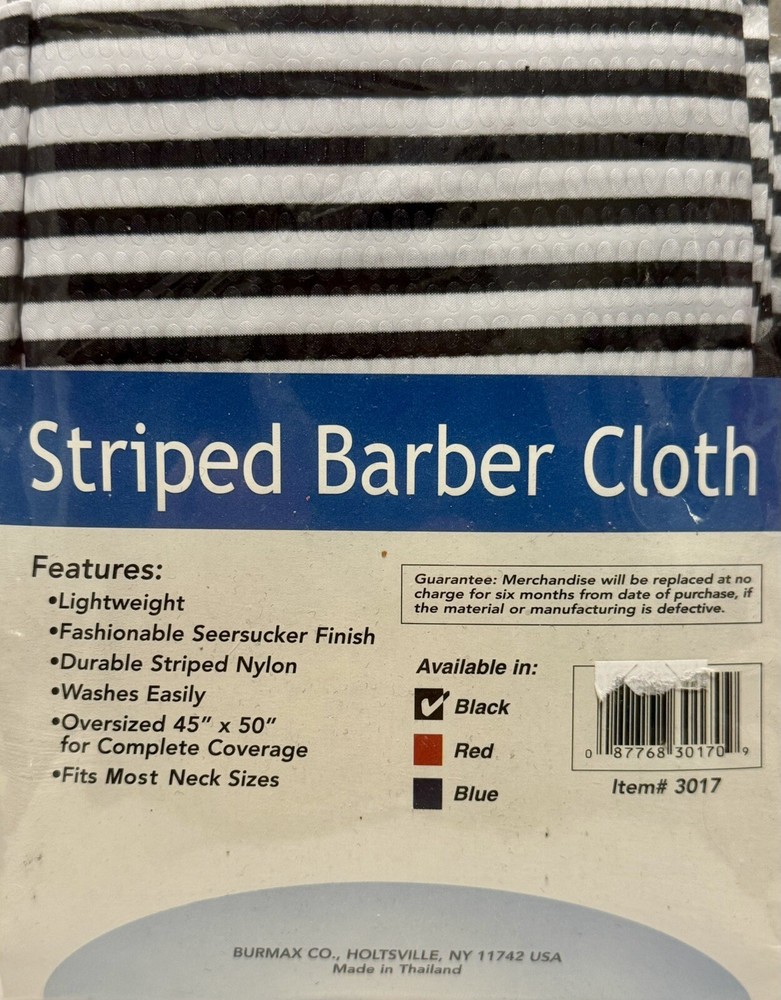 Scalpmaster Striped Barber Cape 45”x50”