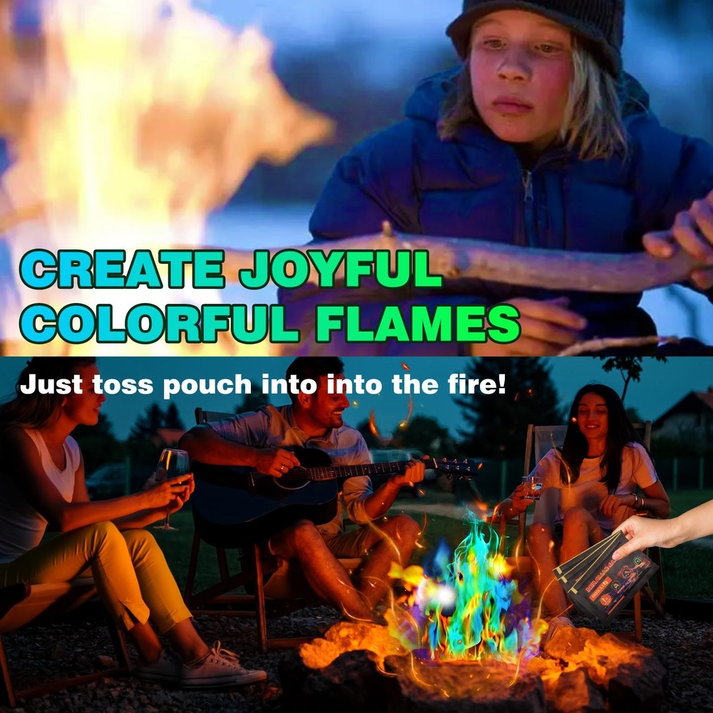 Fire Color Changing Packets Pit - Last Longer 5 Pack, Magical - 0.8 Oz