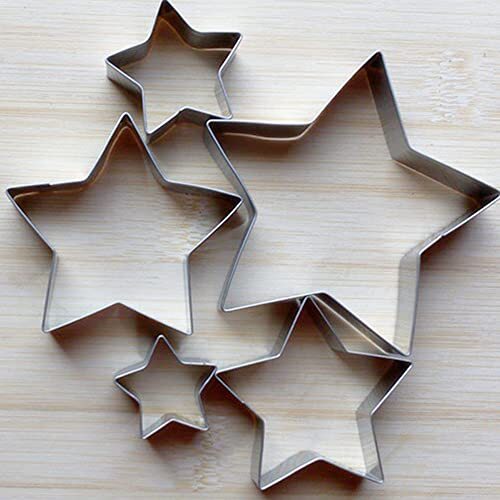 Star Cookie Cutters 5 Pieces Stainless Steel Bakeware Toolsstar