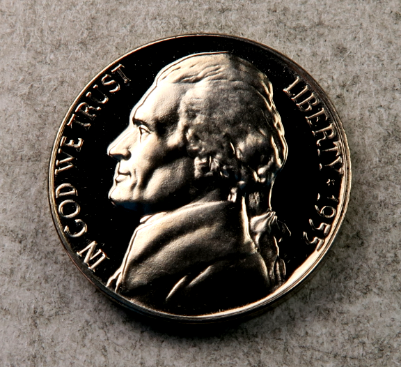 1955 Jefferson Nickel ~ Gem Proof ~ Better Date ~ 1 Coin