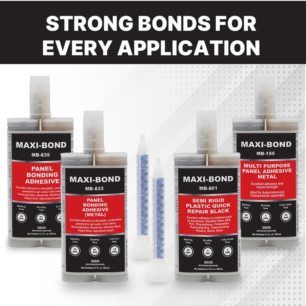 Maxi-Bond Multi-Purpose Panel Adhesive Metal, Part Epoxy Adhesive, Non-Saggin...