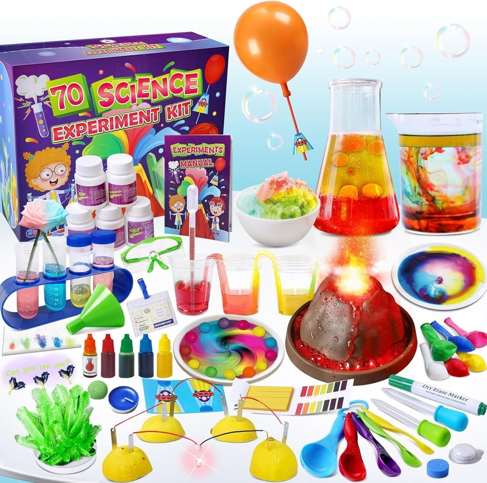 Interactive 70 Lab Experiments Science Kit for Kids - A Fun Learning Tool