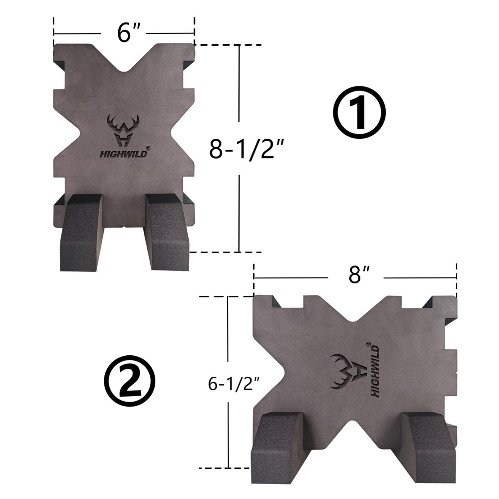 Highwild Shooting Foam Rest X-Block Bench Rest with Base 1 PACK