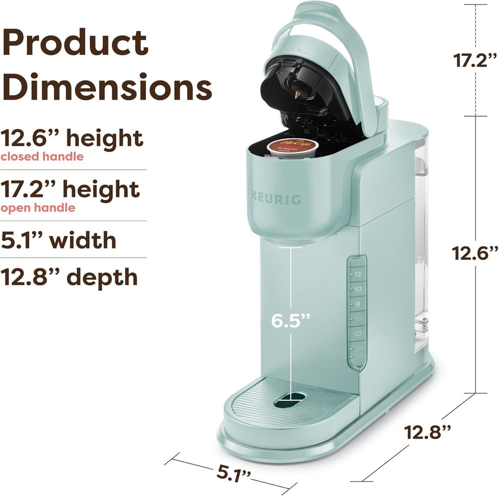 K-Express Single Serve K-Cup Pod Coffee Maker, 3 Brew Sizes, Strong Button Fe...