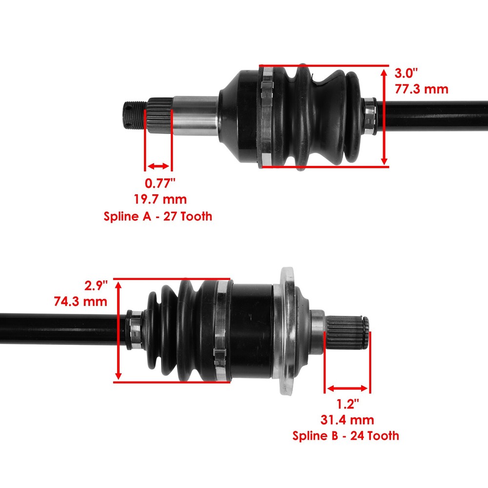 Front Right And Left CV Joint Axles for Arctic Cat 1000 Thundercat 2008-2010