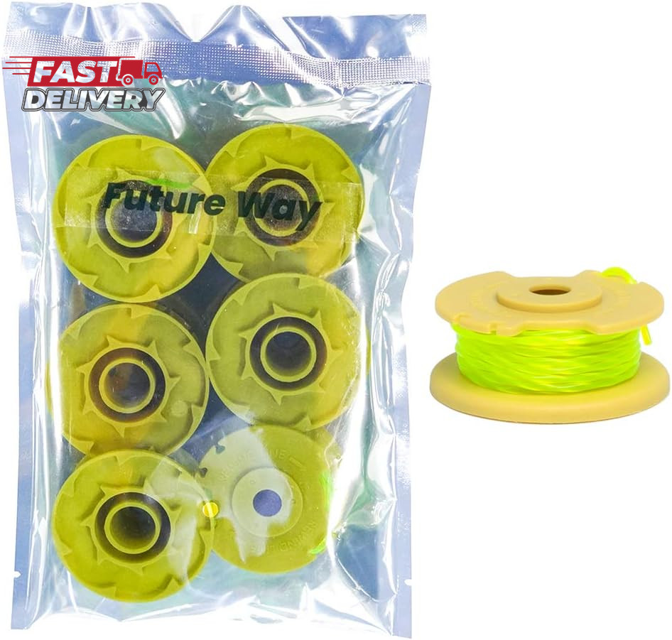 6 Pack Weed Eater String Replacement for Ryobi 18V, 24V, and 40V Cordless Trimme