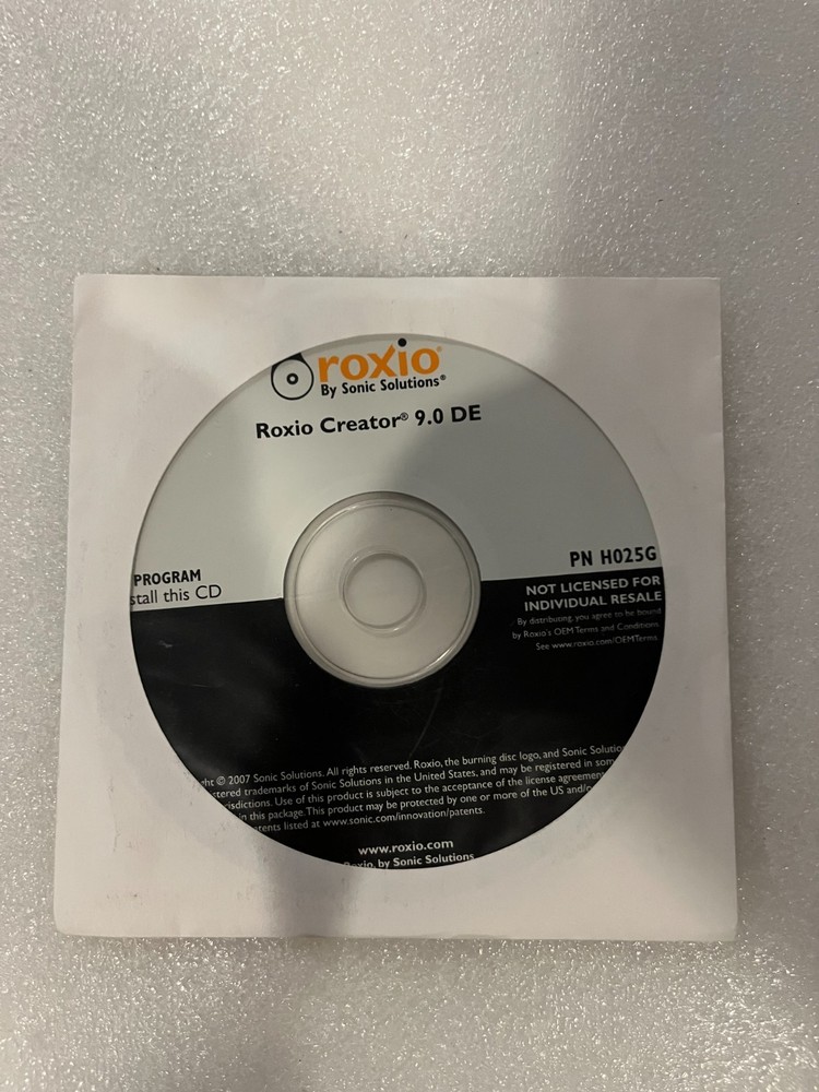 Roxio Creator 9.0 DE for Windows 7 or Older Windows, Sealed
