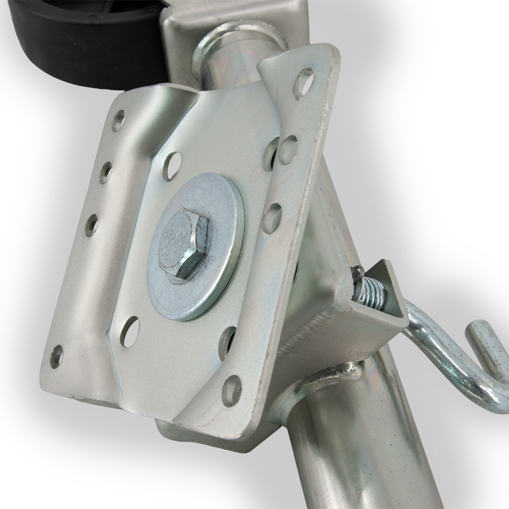 Zinc Plated Boat Trailer Ram Dual Wheel Tongue Jack Swivel Mount 1500lb