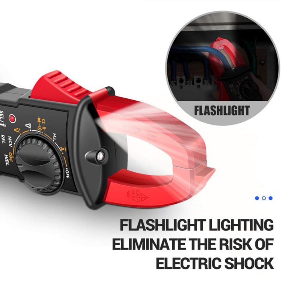 Digital Multimeter Tester AC DC Volt Ohm Amp Clamp Meter Auto Range LCD Handheld