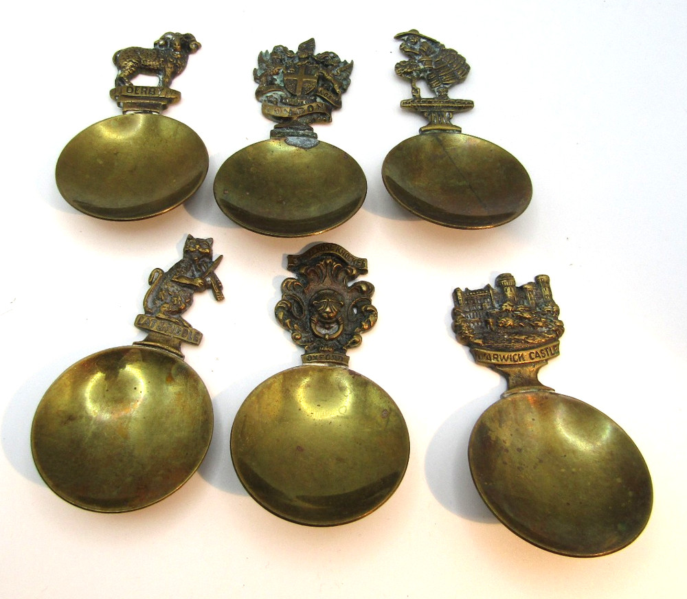 VINTAGE TEA CADDY SPOONS (6) MADE IN ENGLAND