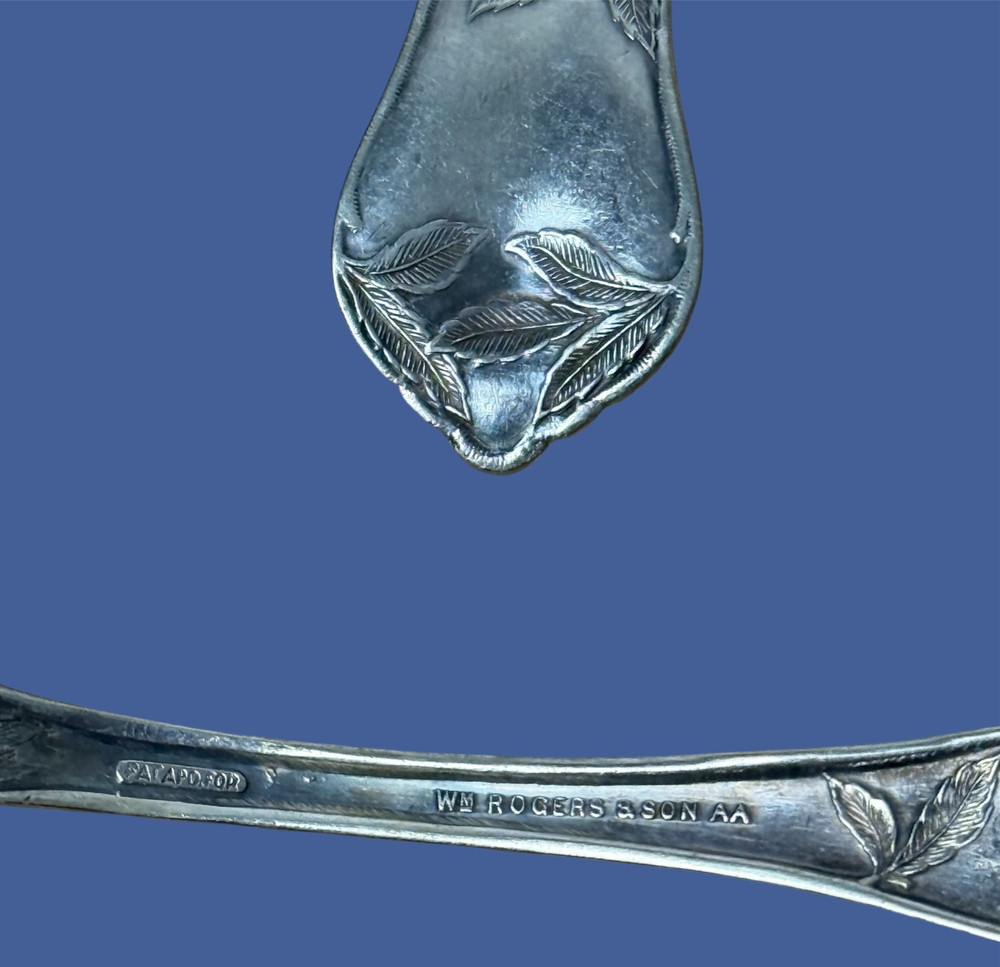 Wm Rogers & Son AA Sunkist Grapefruit Spoon Antique Silverplate Set Fruit 1910