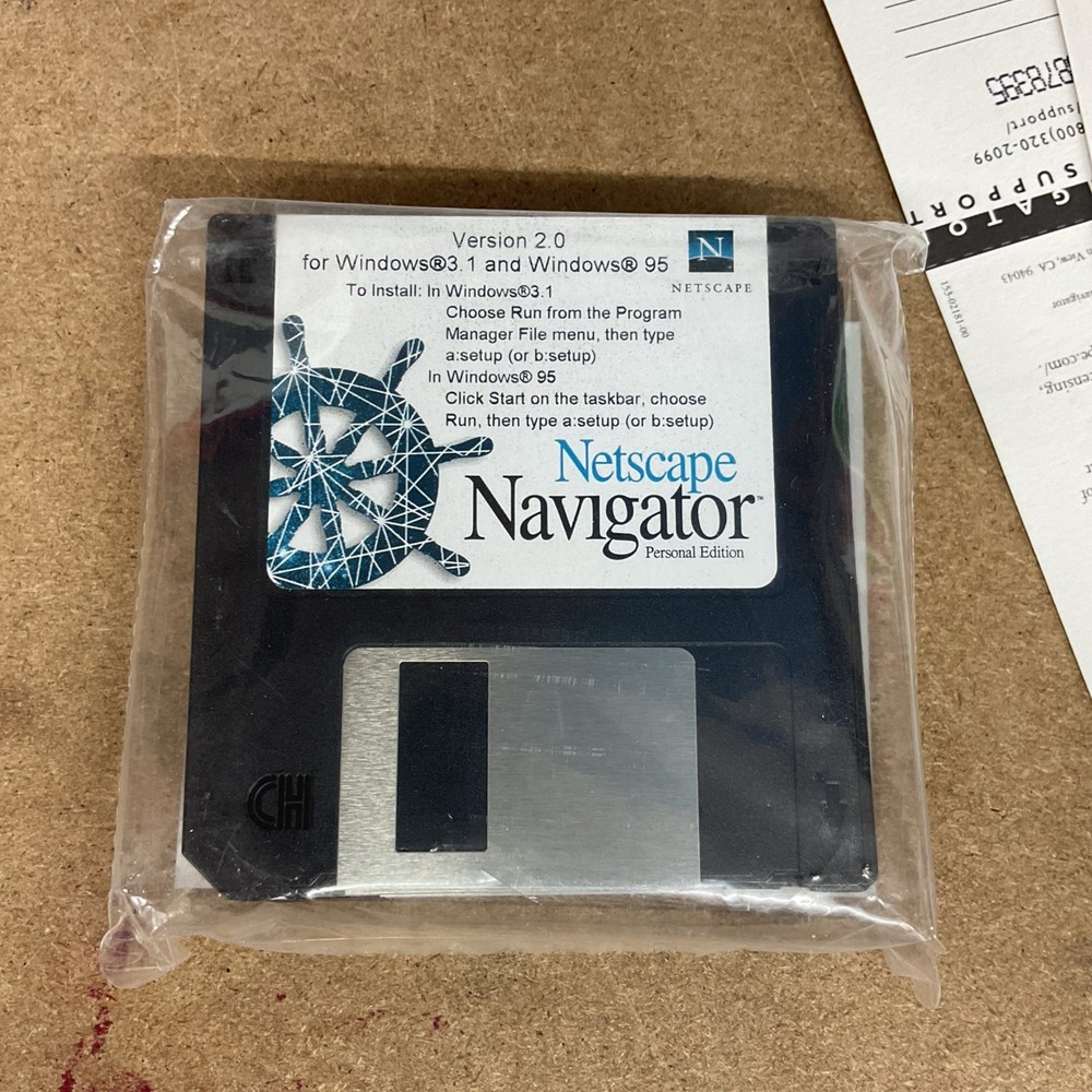 Netscape Navigator Personal Edition Version 2.0 Windows 95 3.1 - Sealed Disks
