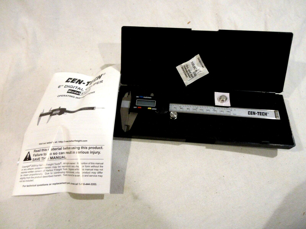 Cen-Tech 6" Digital Caliper w/Storage Case & Instructions #47257