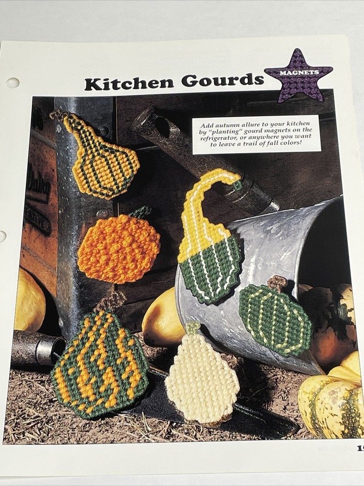 Kitchen Gourds Magnets Leisure Arts Plastic Canvas Pattern