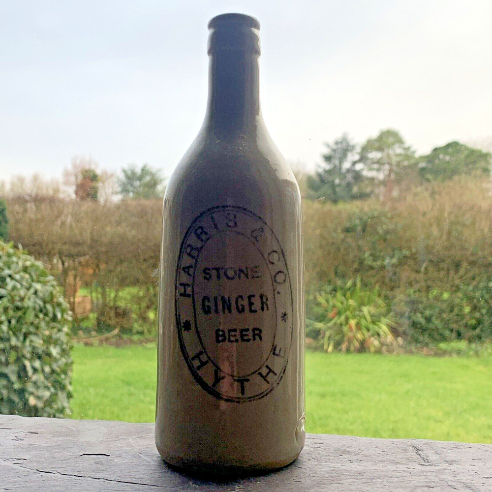 Harris & Co Hythe Old Fashioned Stone Ginger Beer Bottle Rustic Kitchen Décor