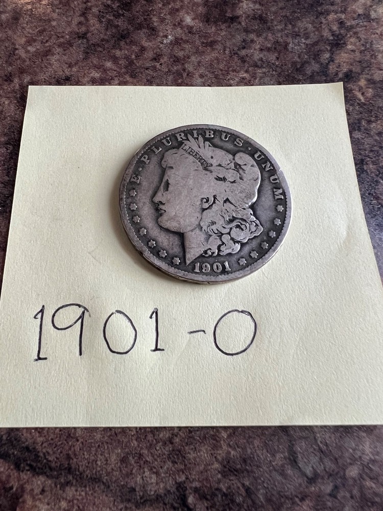 1901 o morgan silver dollar
